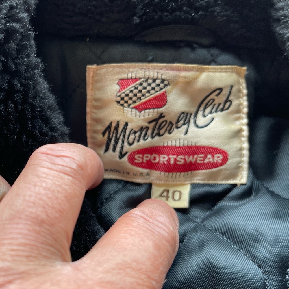Vintage Monterey Club Grey Herringbone Over Coat - Picture 6 of 9
